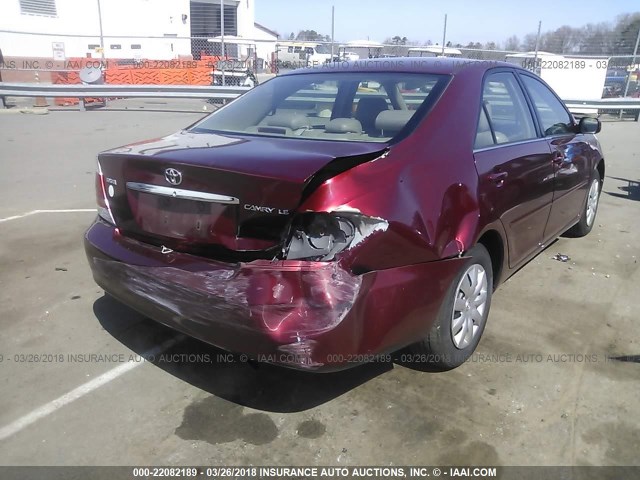 4T1BE32K95U102208 - 2005 TOYOTA CAMRY LE/XLE/SE RED photo 6