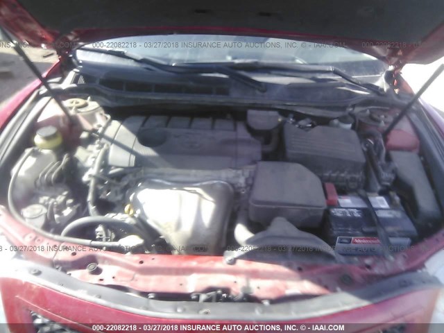 4T1BF3EK3BU750342 - 2011 TOYOTA CAMRY SE/LE/XLE RED photo 10