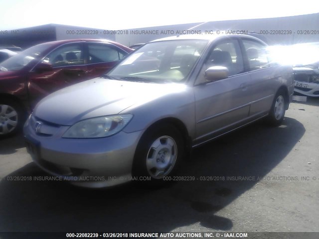 JHMES96644S007851 - 2004 HONDA CIVIC HYBRID GRAY photo 2