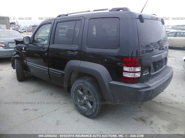 1J4PN3GK3AW151643 - 2010 JEEP LIBERTY RENEGADE BLACK photo 3