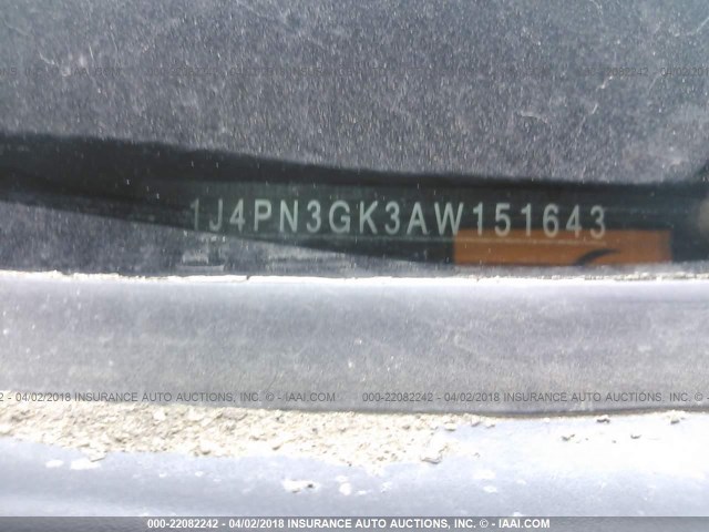 1J4PN3GK3AW151643 - 2010 JEEP LIBERTY RENEGADE 黑色 照片 9