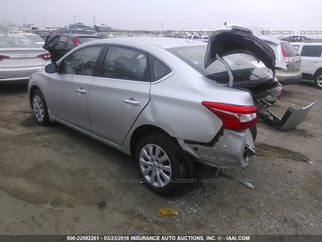 3N1AB7AP9GY275324 - 2016 NISSAN SENTRA S/SV/SR/SL SILVER photo 3