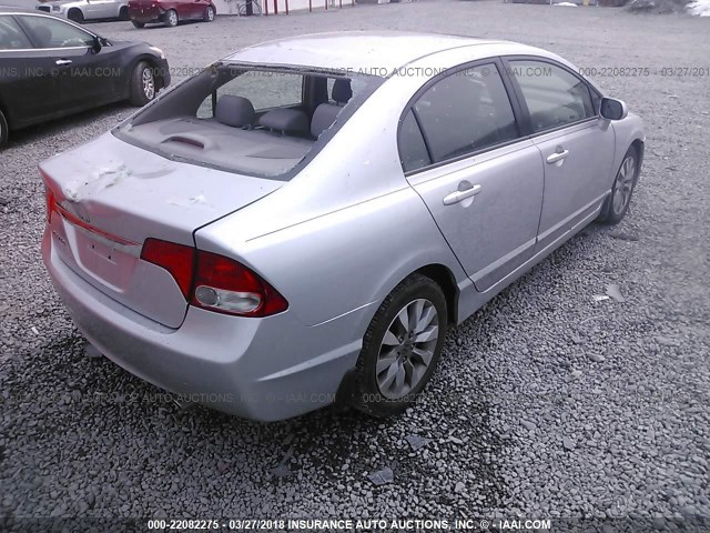 2HGFA1F98AH504684 - 2010 HONDA CIVIC EXL ვერცხლისფერი ფოტო 4