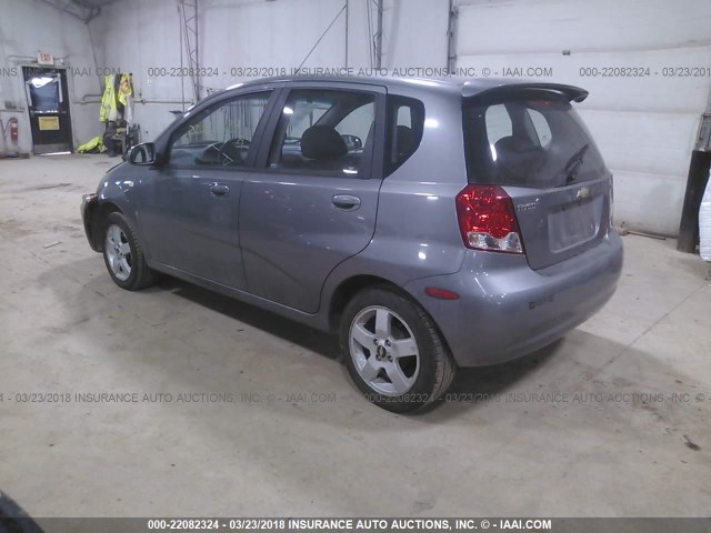 KL1TD66607B786596 - 2007 CHEVROLET AVEO LS 灰色 照片 3