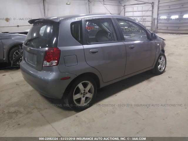 KL1TD66607B786596 - 2007 CHEVROLET AVEO LS 灰色 照片 4
