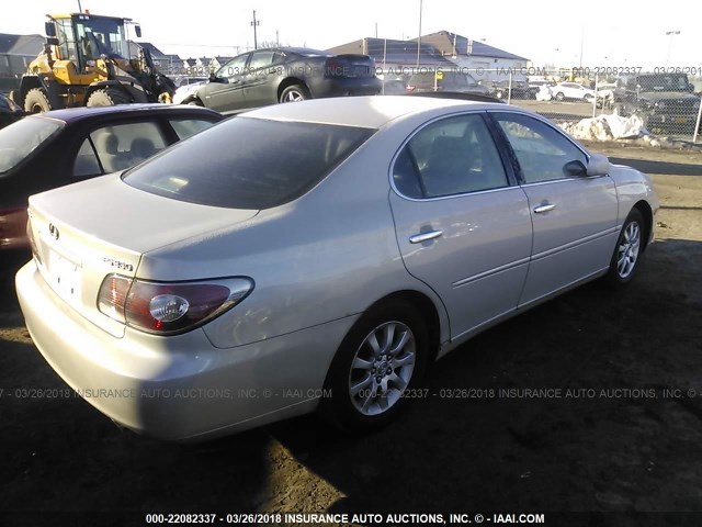 JTHBA30GX45002463 - 2004 LEXUS ES 330 TAN photo 4