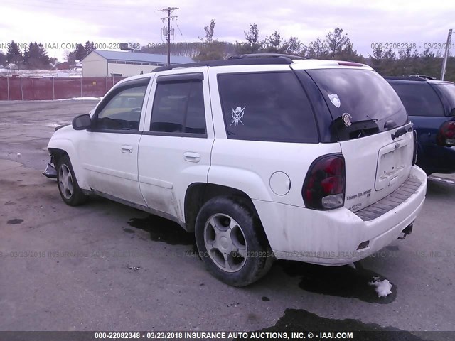 1GNDT13S182153067 - 2008 CHEVROLET TRAILBLAZER LS/LT WHITE photo 3