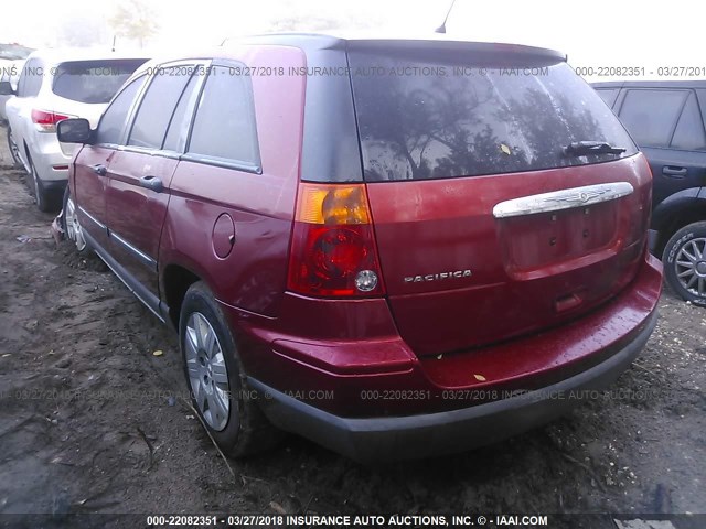 2A8GM48L58R624315 - 2008 CHRYSLER PACIFICA LX MAROON photo 3