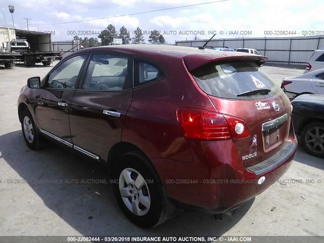 JN8AS5MT6DW529895 - 2013 NISSAN ROGUE S/SV RED photo 3