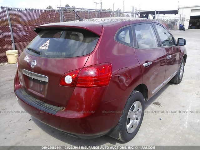 JN8AS5MT6DW529895 - 2013 NISSAN ROGUE S/SV RED photo 4