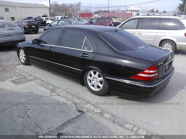 WDBNG70J9YA042982 - 2000 MERCEDES-BENZ S 430 BLACK photo 3