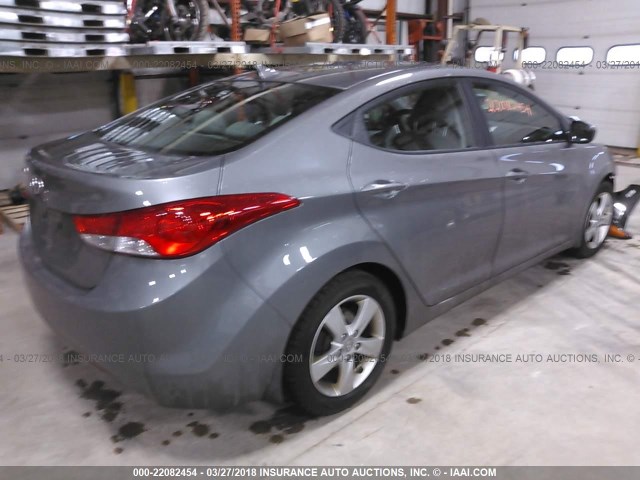 5NPDH4AE0DH338146 - 2013 HYUNDAI ELANTRA GLS/LIMITED GRAY photo 4