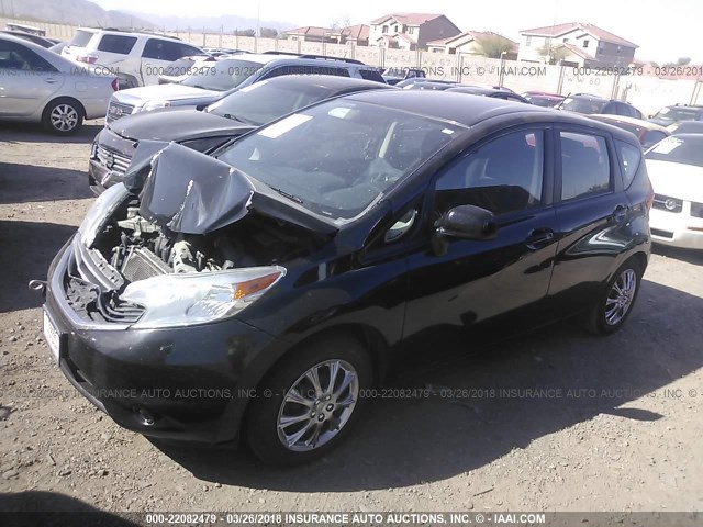 3N1CE2CP3EL408508 - 2014 NISSAN VERSA NOTE S/S PLUS/SV/SL BLACK photo 2