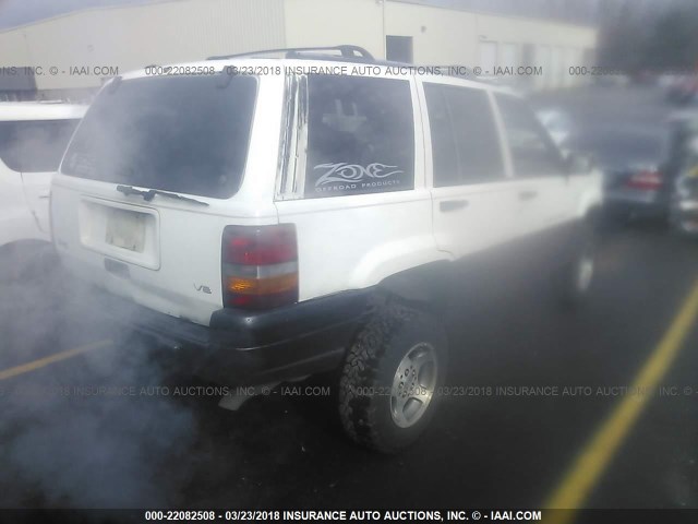 1J4GZ58Y7TC330355 - 1996 JEEP GRAND CHEROKEE LAREDO WHITE photo 4