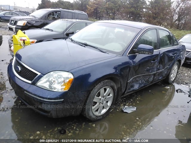 1FAFP24146G126307 - 2006 FORD FIVE HUNDRED SEL BLUE photo 2