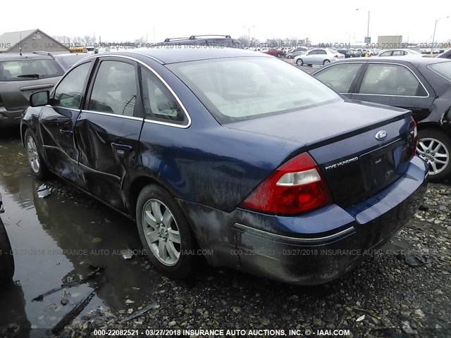 1FAFP24146G126307 - 2006 FORD FIVE HUNDRED SEL BLUE photo 3