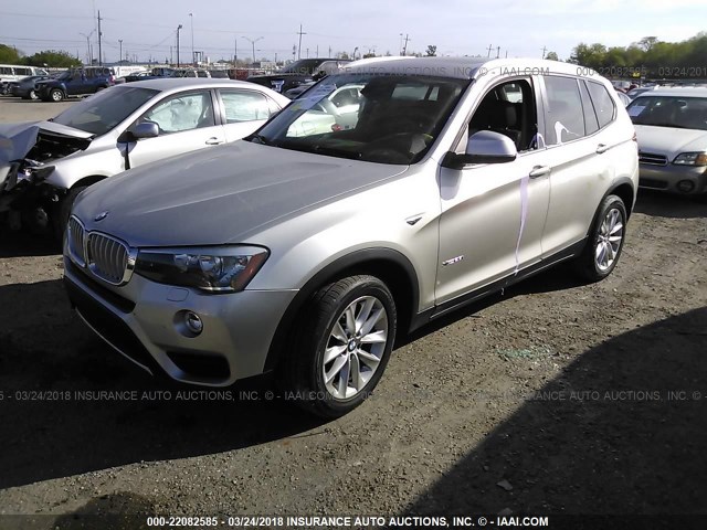 5UXWX9C51F0D44223 - 2015 BMW X3 XDRIVE28I Champagne photo 2