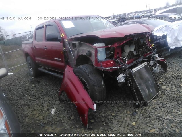 5TELU4EN1AZ672292 - 2010 TOYOTA TACOMA DOUBLE CAB RED photo 1