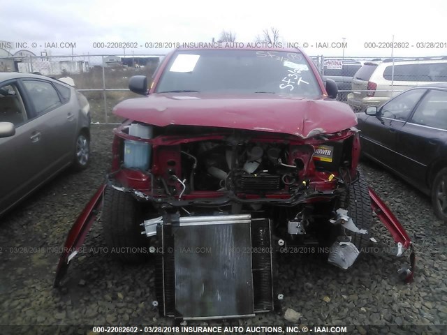 5TELU4EN1AZ672292 - 2010 TOYOTA TACOMA DOUBLE CAB RED photo 6