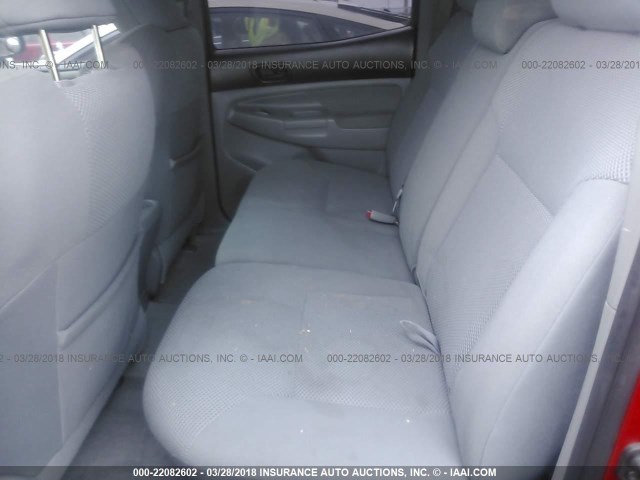 5TELU4EN1AZ672292 - 2010 TOYOTA TACOMA DOUBLE CAB წითელი ფოტო 8