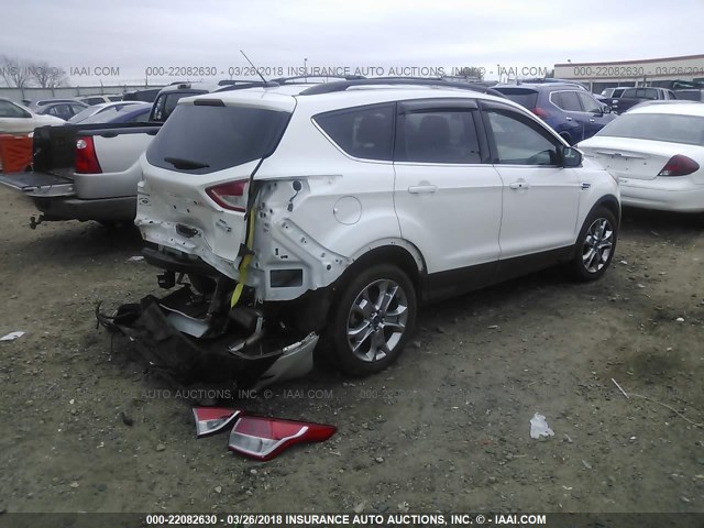 1FMCU0HX3DUA57323 - 2013 FORD ESCAPE SEL WHITE photo 4