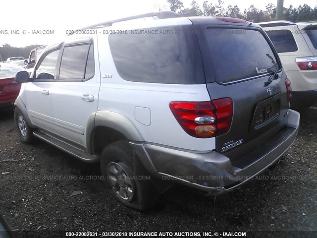 5TDZT34A14S229745 - 2004 TOYOTA SEQUOIA SR5 WHITE photo 3