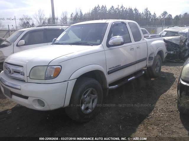 5TBRT34113S341761 - 2003 TOYOTA TUNDRA ACCESS CAB SR5 WHITE photo 2