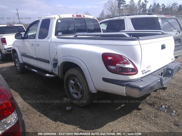 5TBRT34113S341761 - 2003 TOYOTA TUNDRA ACCESS CAB SR5 WHITE photo 3