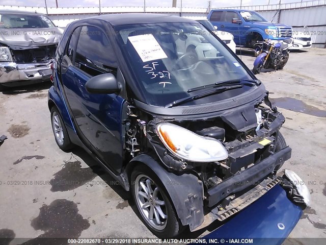 WMEEJ31X29K260094 - 2009 SMART FORTWO PURE/PASSION BLUE photo 1