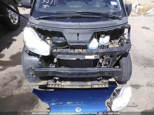 WMEEJ31X29K260094 - 2009 SMART FORTWO PURE/PASSION BLUE photo 6
