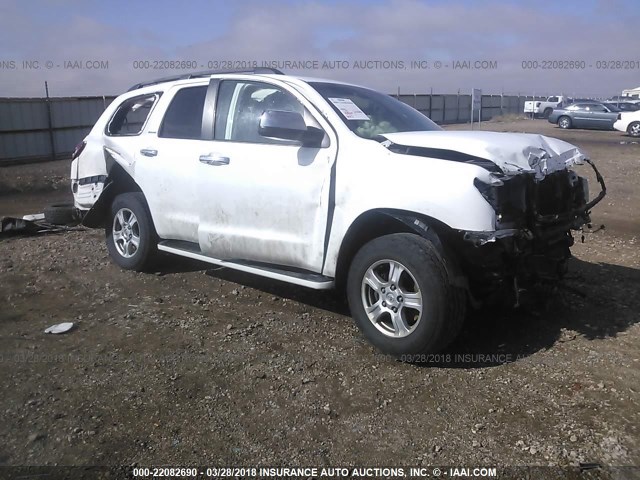 5TDZY68A38S009851 - 2008 TOYOTA SEQUOIA LIMITED WHITE photo 1