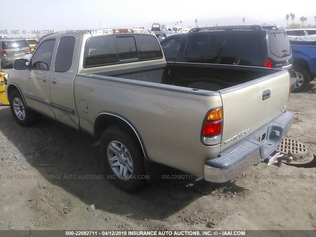 5TBRT341X4S449846 - 2004 TOYOTA TUNDRA ACCESS CAB SR5 GOLD photo 3