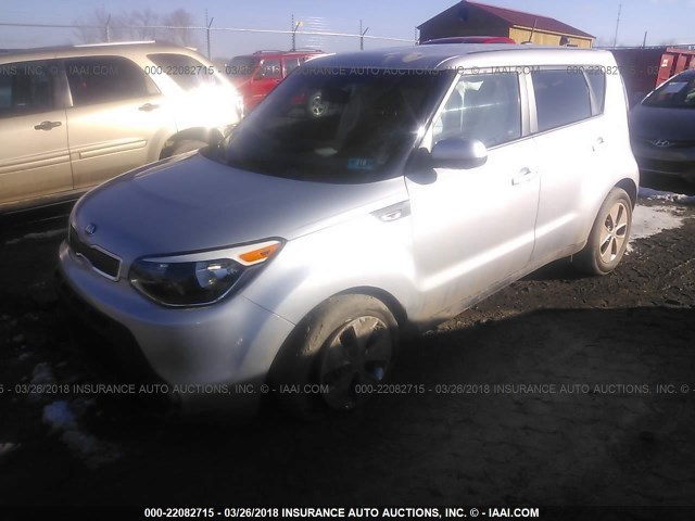 KNDJN2A2XE7720616 - 2014 KIA SOUL SILVER photo 2