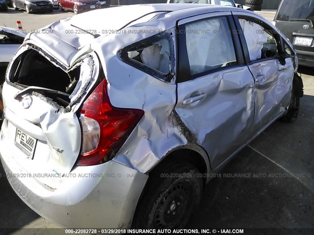 3N1CE2CP1FL404782 - 2015 NISSAN VERSA NOTE S/S PLUS/SV/SL/SR SILVER photo 6