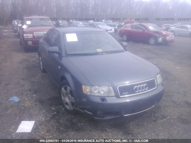 WAULC68E93A186186 - 2003 AUDI A4 1.8T QUATTRO GRAY photo 1