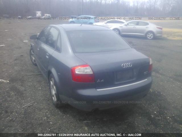 WAULC68E93A186186 - 2003 AUDI A4 1.8T QUATTRO GRAY photo 3