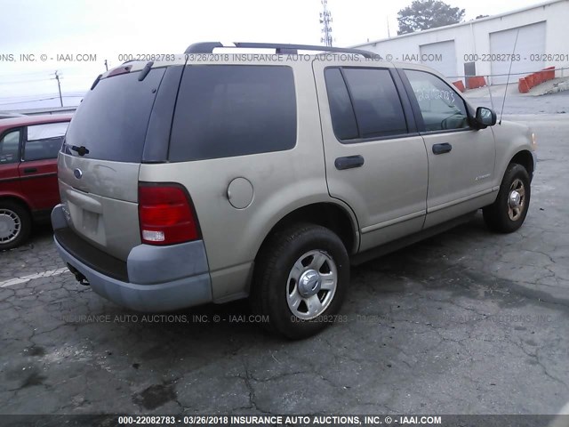 1FMZU62E62UA29145 - 2002 FORD EXPLORER XLS TAN photo 4