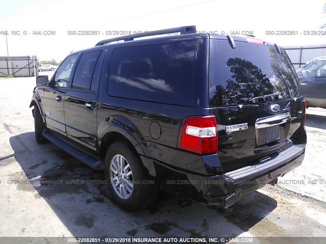 1FMFK15568LA67450 - 2008 FORD EXPEDITION EL XLT BLACK photo 3