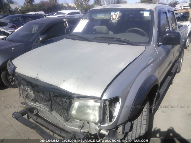 5TEGN92N51Z827510 - 2001 TOYOTA TACOMA DOUBLE CAB PRERUNNER GRAY photo 2