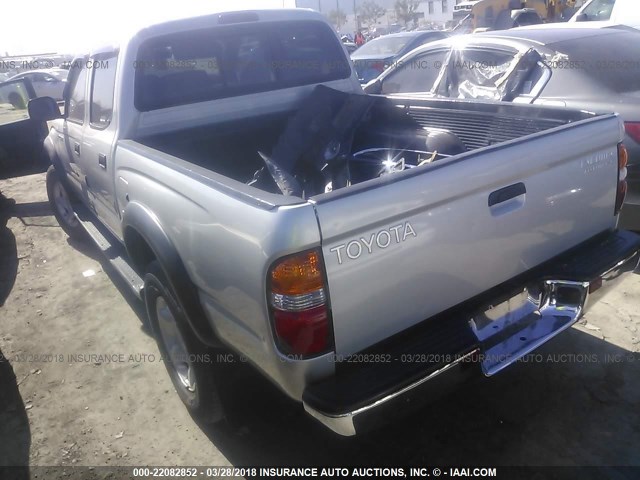 5TEGN92N51Z827510 - 2001 TOYOTA TACOMA DOUBLE CAB PRERUNNER GRAY photo 3