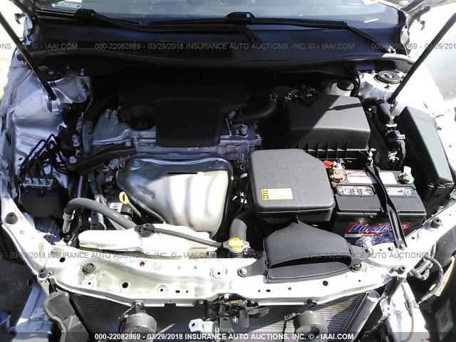 4T1BF1FK2EU394246 - 2014 TOYOTA CAMRY L/SE/LE/XLE SILVER photo 10
