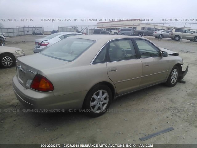 4T1BF28B21U194870 - 2001 TOYOTA AVALON XL/XLS GOLD photo 4