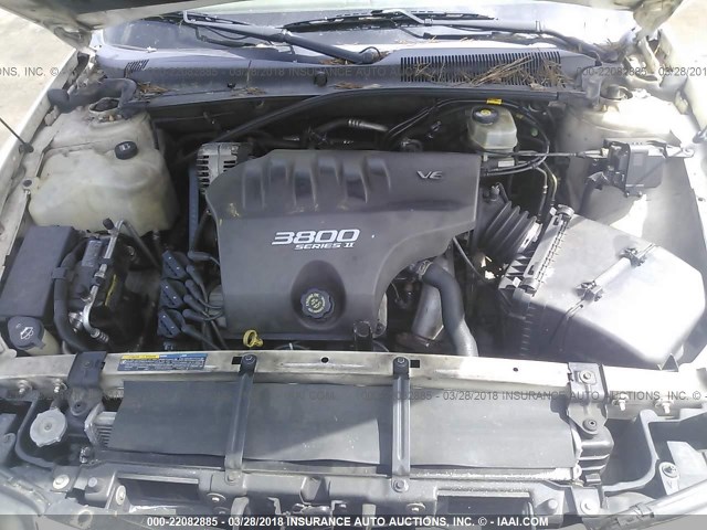 1G2HY54K624220568 - 2002 PONTIAC BONNEVILLE SLE WHITE photo 10