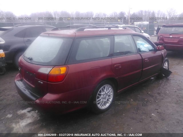 4S3BH635037306302 - 2003 SUBARU LEGACY L/L SPECIAL MAROON photo 4