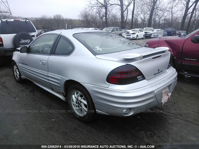 1G2NF12T21M535721 - 2001 PONTIAC GRAND AM SE1 SILVER photo 3