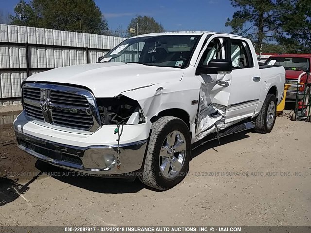 1C6RR6LT8DS555382 - 2013 RAM 1500 SLT WHITE photo 2