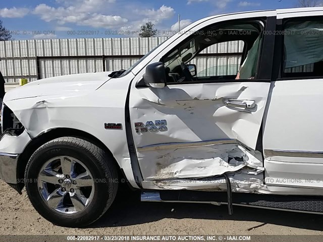 1C6RR6LT8DS555382 - 2013 RAM 1500 SLT WHITE photo 6