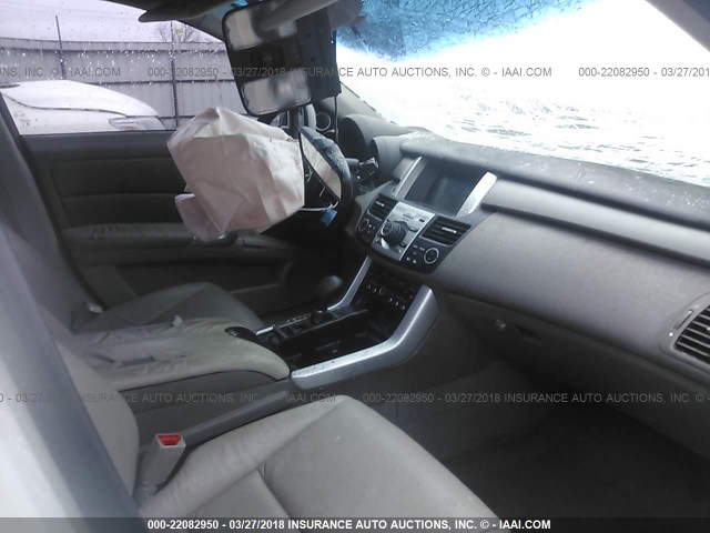 5J8TB18508A001802 - 2008 ACURA RDX TECHNOLOGY WHITE photo 5