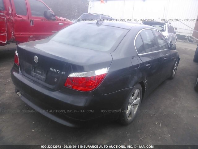 WBANF73506CU21077 - 2006 BMW 530 XI BLACK photo 4