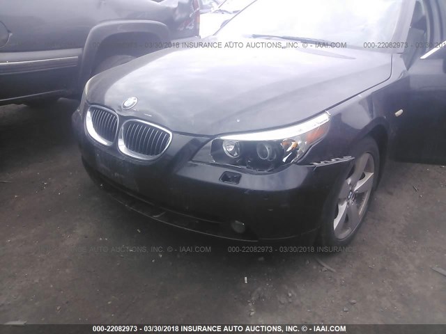 WBANF73506CU21077 - 2006 BMW 530 XI BLACK photo 6